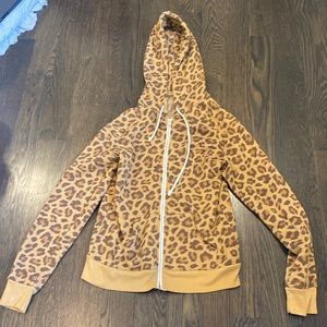 Cute and soft cheetah zipup